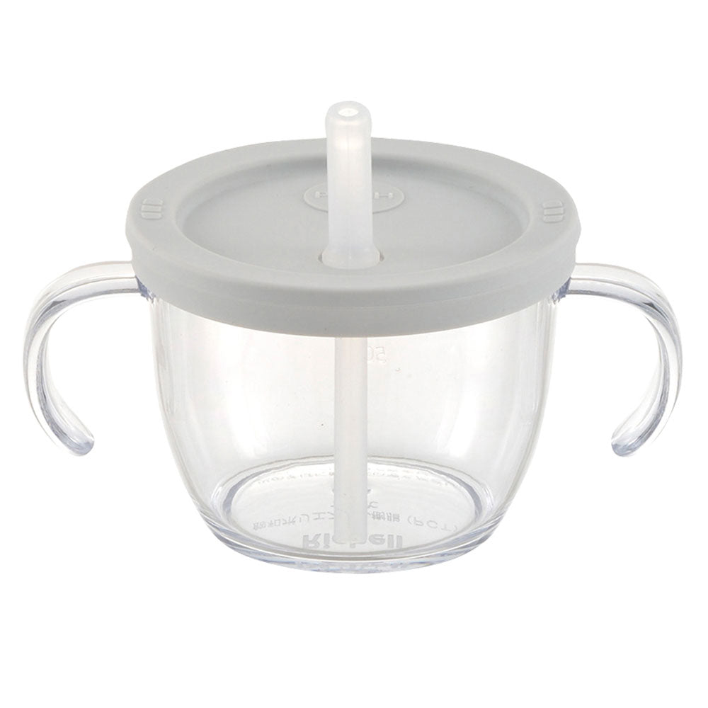 Richell Aster Home Cup Mug Straw Type Light Gray 1 pc