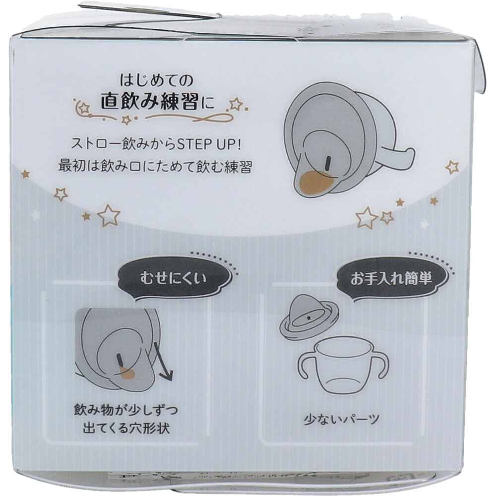 Richell Aster Home Cup Mug, Direct Drinking Type, Light Gray, 1 pc