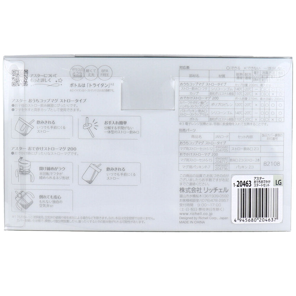 リッチェル アスター おうちおでかけスタートセット ライトグレー 1 個