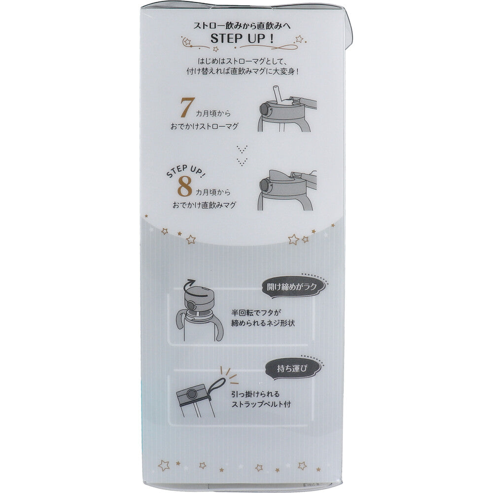 리첼 애스터 외출 빨대 직접 마시기 세트 라이트 그레이 1 개