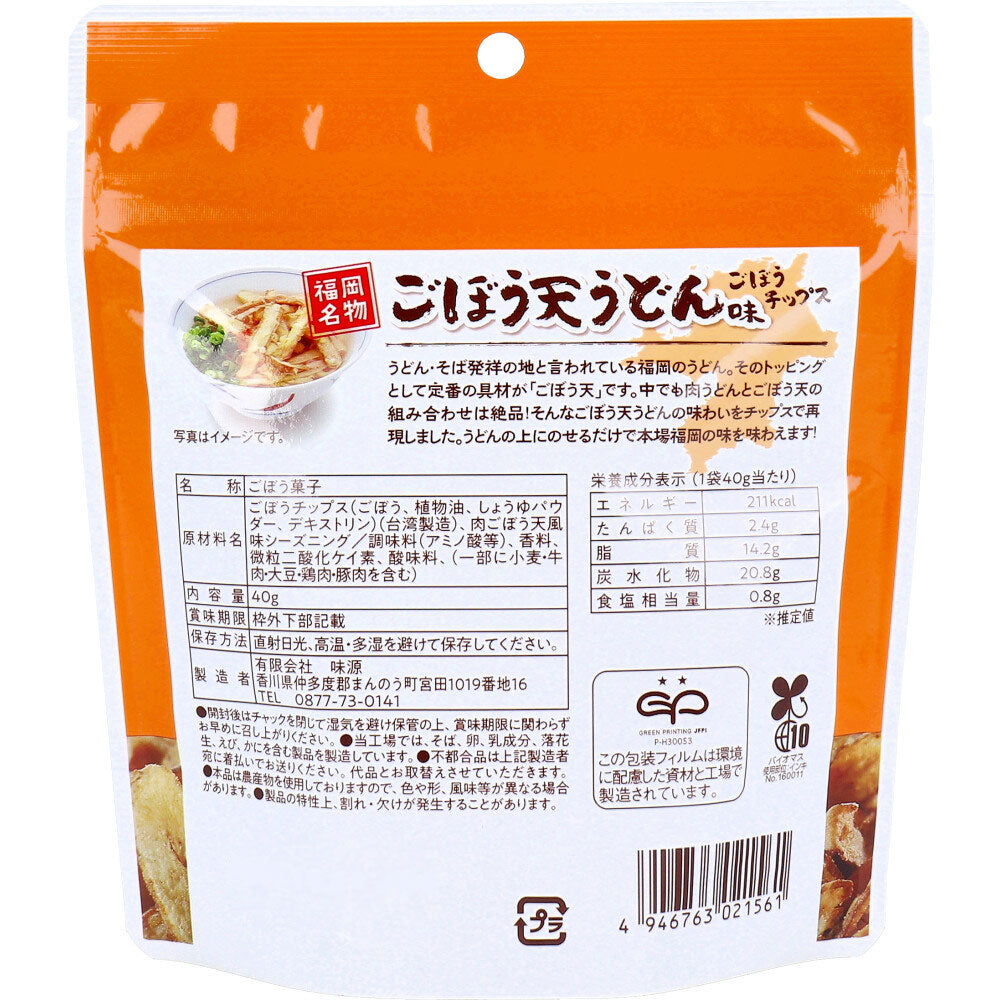 ※[販売終了]ごぼうチップス ごぼう天うどん味 40g 1 個