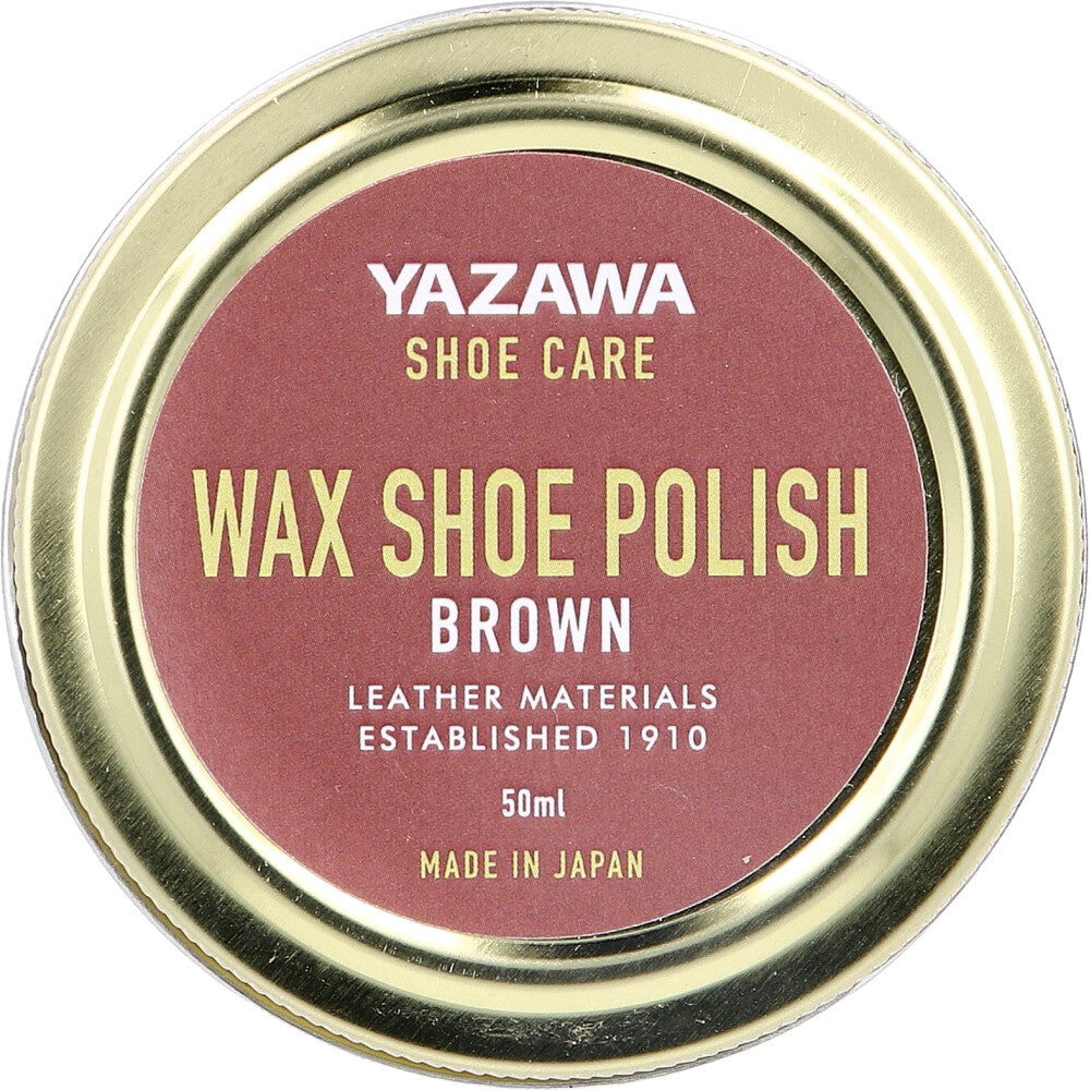 YAZAWA SHOE CARE ワックスシューポリッシュ ブラウン 50mL 1 個