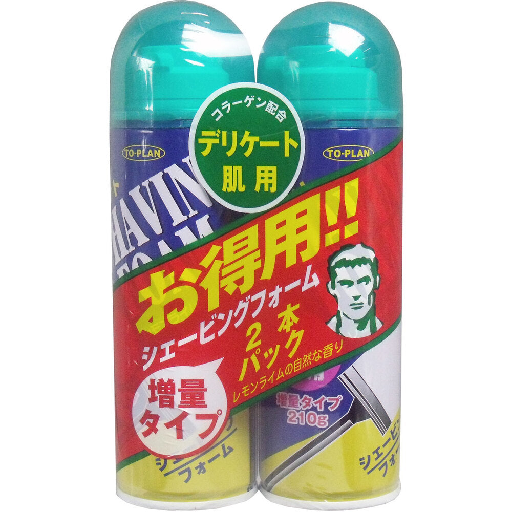Toplan Shaving Foam for Delicate Skin 2 Pack 1 Piece