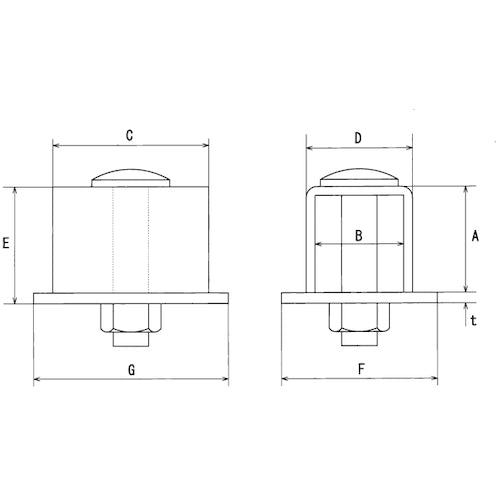 ヤボシ　戸当り（スチール製）　３号　3TOA　1 個