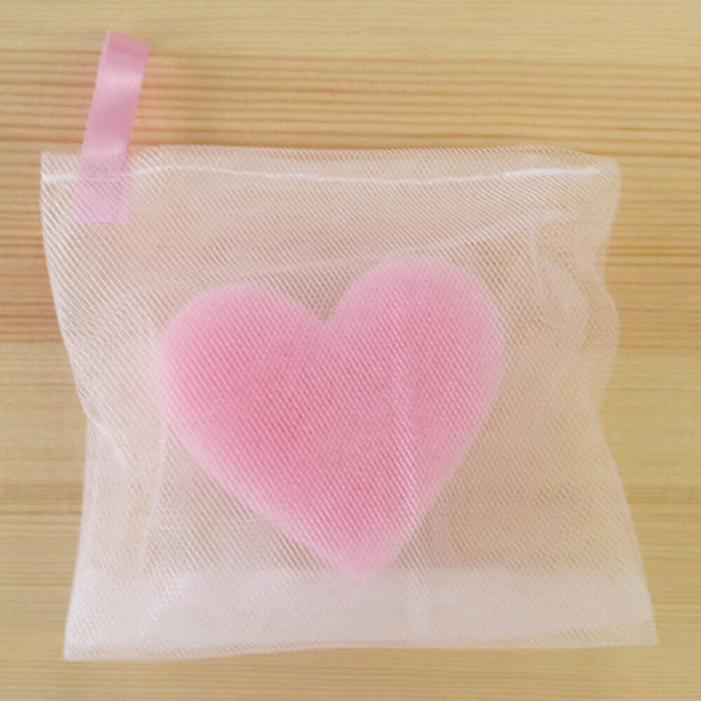 Heart-shaped sponge face wash net Foaming face wash net 1 piece 1 piece