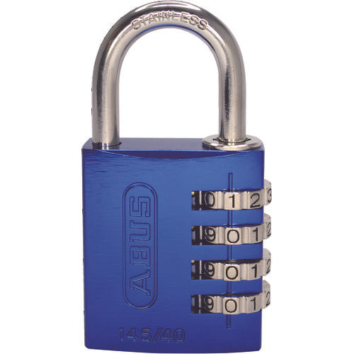 ＡＢＵＳ　ナンバー可変式ステンレスシャックル南京錠　１４５ＩＢ−４０　ブルー　145IB-40-BL　1 個