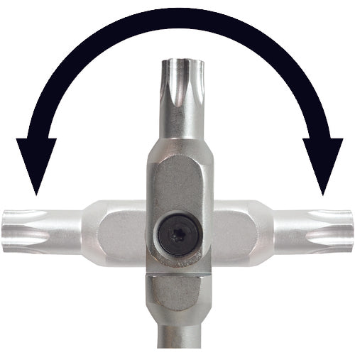 BONDHUS 헥스 로우 브렌치 HEX PRO 피벗 헤드 토크 렌치 T40 목 아래 치수 30mm 전체 길이 139mm 88240 1 개