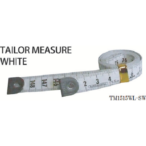 プロマート　テーラーメジャー１．５ｍ　余白有　白／白　TM1515WL-SW　1 本
