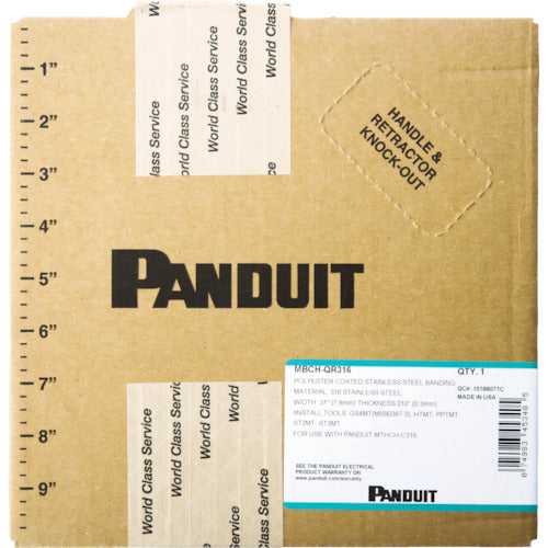 ＰＡＮＤＵＩＴ　ＭＬＴタイプ　フルコーティング長尺ステンレススチールバンド　ＳＵＳ３１６　幅１２．７ｍｍ　長さ２５．１ｍ　ＭＢＣＥＨ−ＱＲ３１６　MBCEH-QR316　1 巻