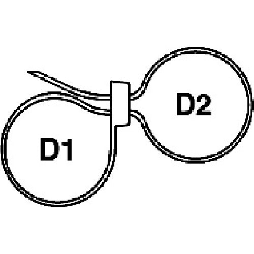 ＰＡＮＤＵＩＴ　ダブルループ結束バンド　耐候性黒　（１００本入）　PLB2S-C0　1 袋