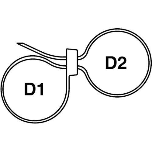 PANDUIT Double Loop Cable Ties Natural (100 pieces) PLB3S-C 1 bag
