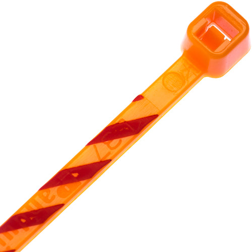 PANDUIT 스트라이프 나일론 결속 밴드 오렌지/레드 (50개입) PLT1M-L3-2 1봉