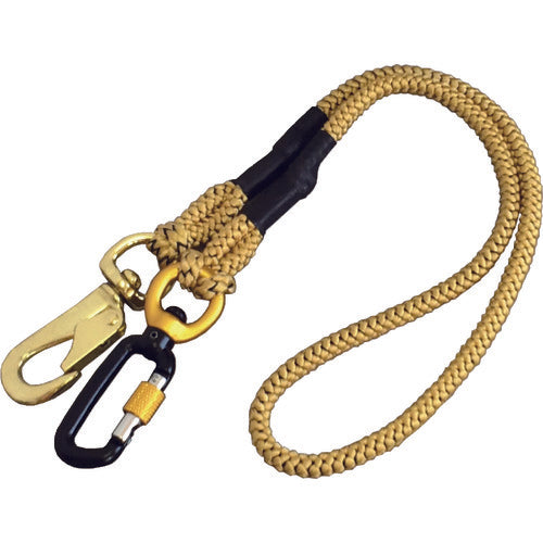 Fujiya Safety Rope Fabric Safety Cord (with lock, 5kg type, gold) FSC-5GD-SR 1 piece