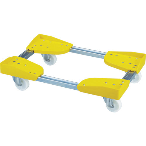 ルート　コンテナ台車（伸縮式）　ルートボーイ２０２ＰＰ型ＹＥタイプ（樹脂仕様）　最大：幅５１０×長さ６１０　質量４．４ｋｇ　202PP-06-YE　1 台