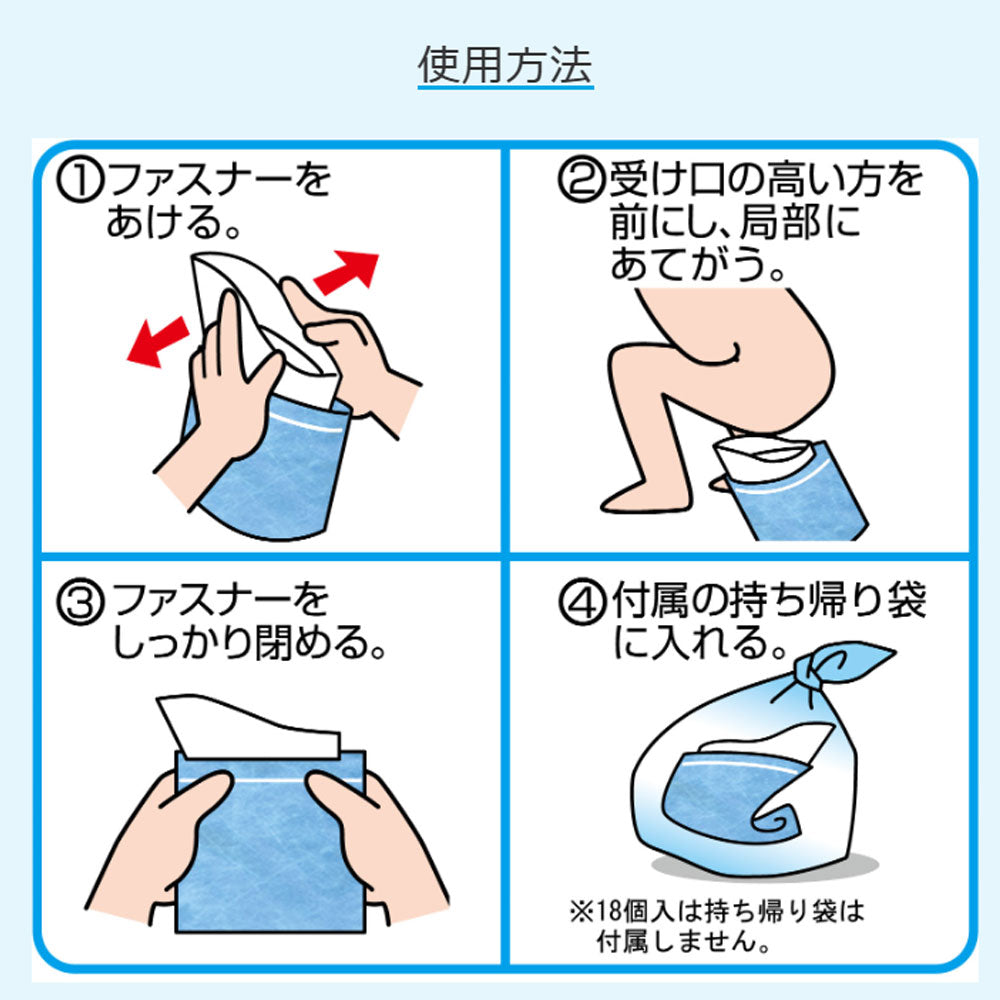 携帯ミニトイレ プルプル 2LPA-100 2個入 1 個