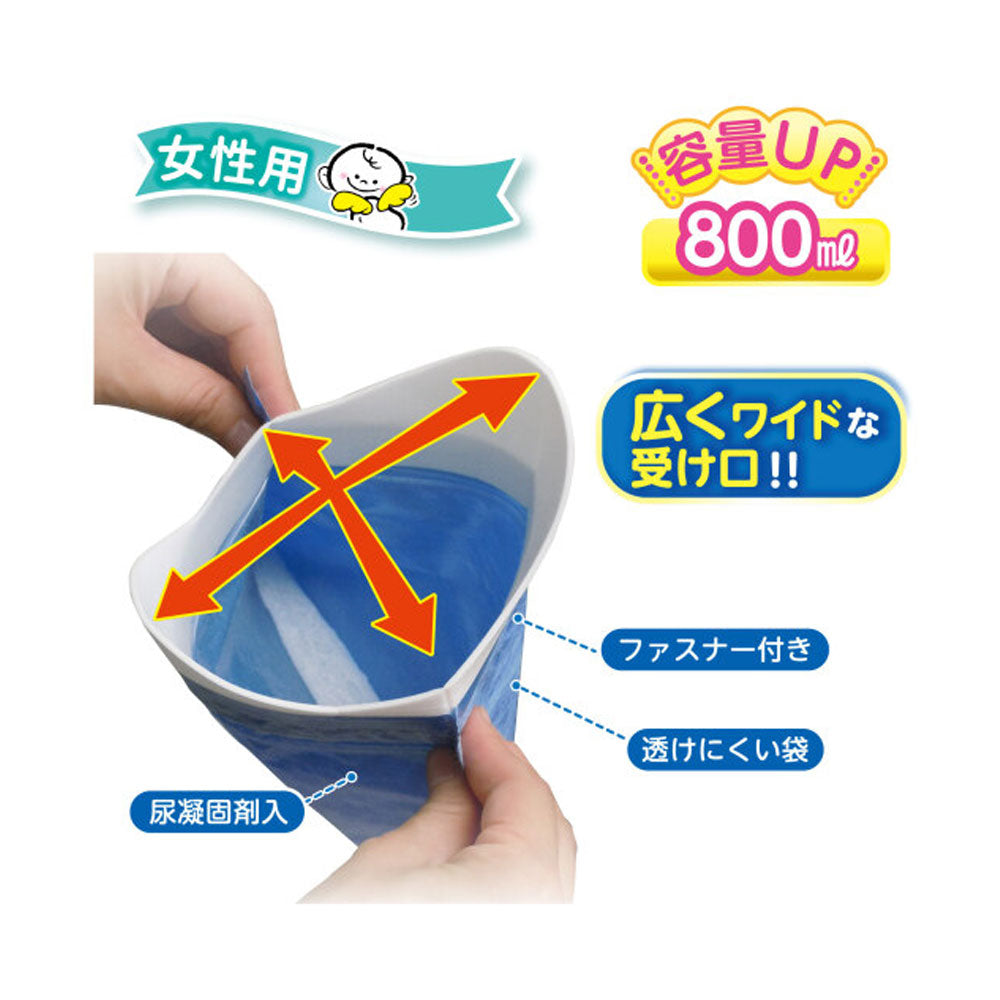 [メーカー欠品]携帯ミニトイレ プルプルレディ2 女性用 2JP2-100 2個入 1 個