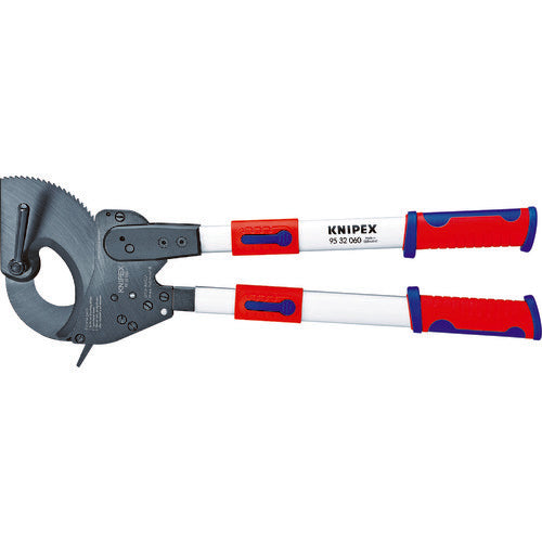 ＫＮＩＰＥＸ　９５３２−０６０　ラチェット式ケーブルカッター　ハンドル伸縮幅６００−８１０ｍｍ　9532-060　1 丁