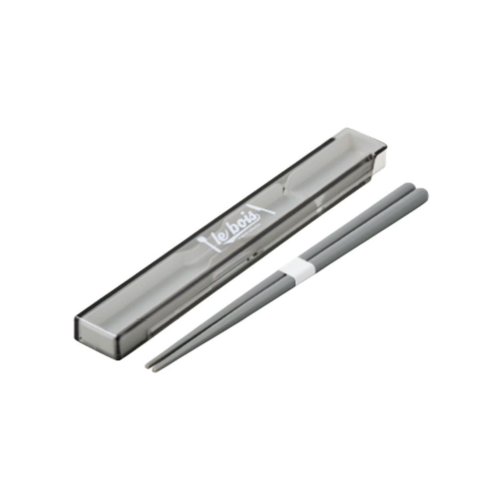 [Outlet] Le Bois Uni Chopsticks and Chopstick Case Set S Gray 18cm 1 piece