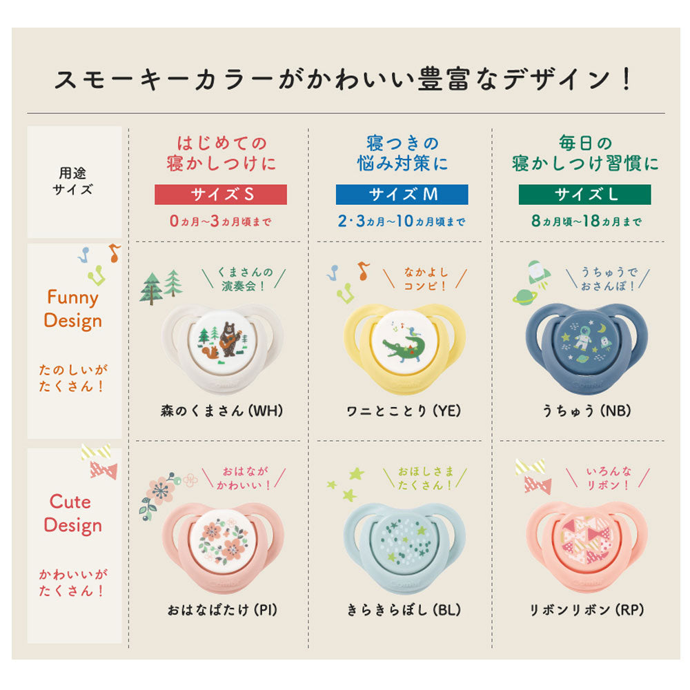 [販売終了]コンビ テテオ おしゃぶり 入眠ナビ サイズM ワニとことり 1 個