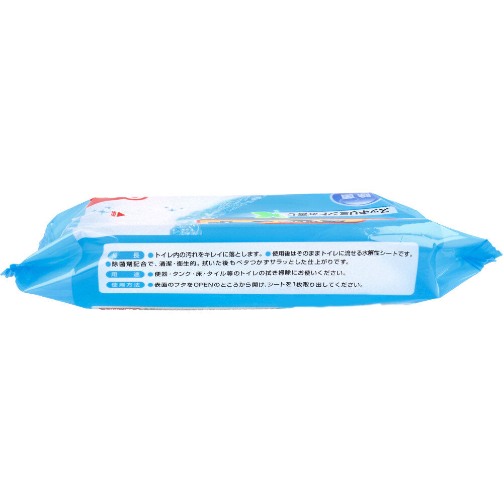 Flushable toilet sheet, refreshing mint scent, 24 sheets, 1 unit