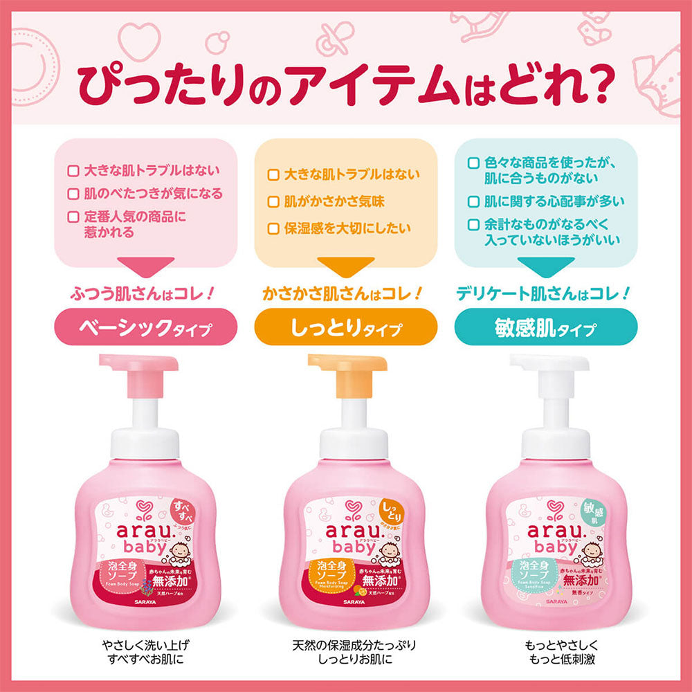アラウ.ベビー 泡全身ソープ しっとり 本体 450mL 1 個