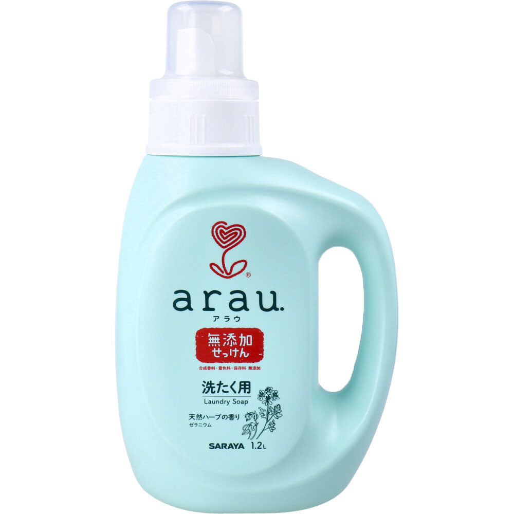 arau.アラウ 洗たく用せっけん ゼラニウム 本体  1.2Ｌ 1 個