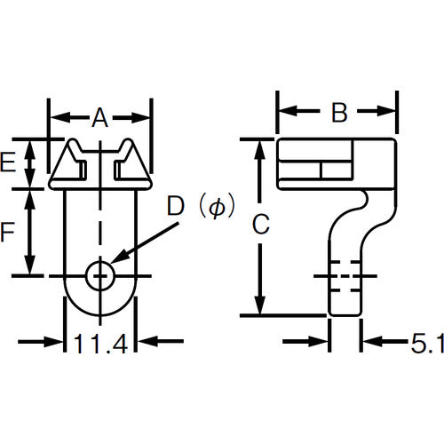 ＰＡＮＤＵＩＴ　Ｌ字型ホール固定具　Ｍ３ネジ止め　ナチュラル　（１００個入）　LHMS-S6-C　1 袋