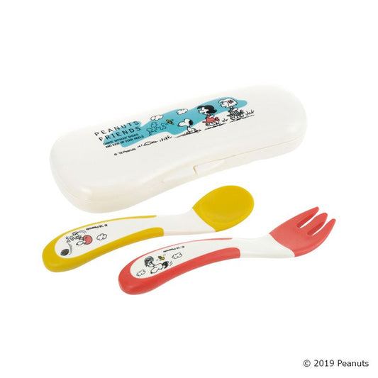 リッチェル ピーナッツ コレクション やわらかにぎにぎスプーン・フォーク(ケース付) 1 個