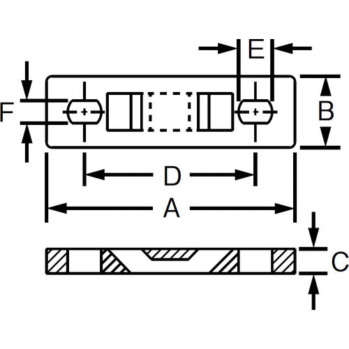PANDUIT Fixture Multi-type Plate (100 pieces) Horizontal 171.5 Fixed M3 Screw MTP5S-E6-C 1 bag
