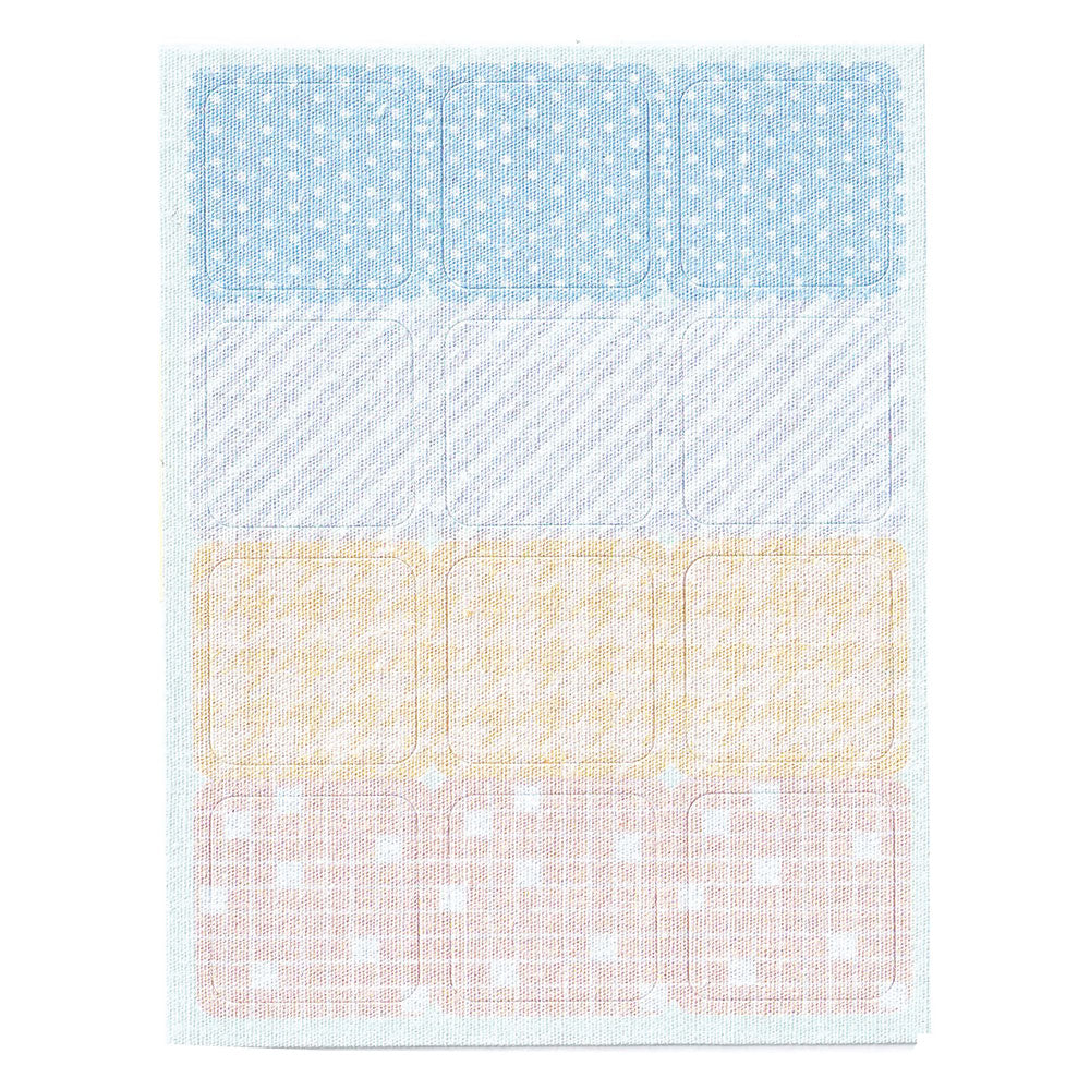 천에 붙일 수 있는 이름 씰 아소트 B 20×20mm 48장입 1개