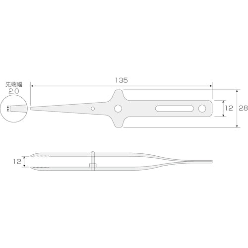 HOZAN Tweezers P-849 1 piece