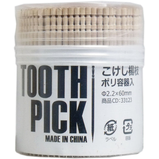 Kokeshi toothpicks in a plastic container, approx. 500 pieces, 1 piece