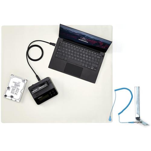 ＳｔａｒＴｅｃｈ　静電気除去マット／６０ｃｍ　ｘ　７０ｃｍ／取外し可能アースコード付き　M3013　1 箱