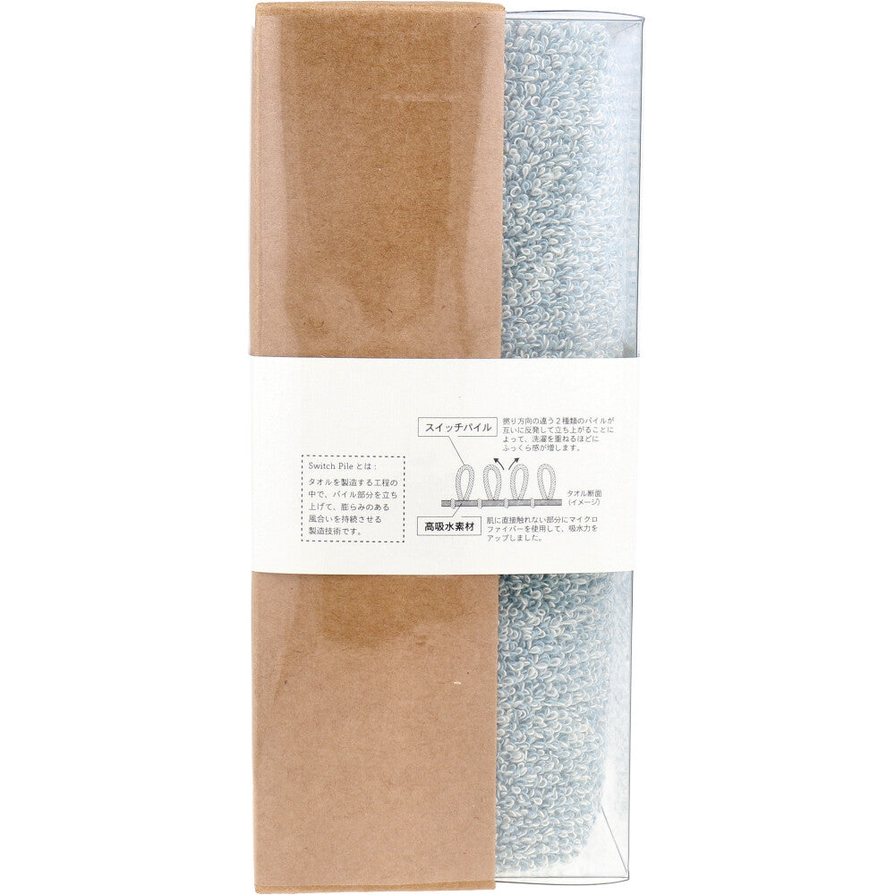 Cocochiena Coco Cube Bath Towel, Approx. 60 x 120 cm, Blue, CE-1871, 1 Piece, 1 pc