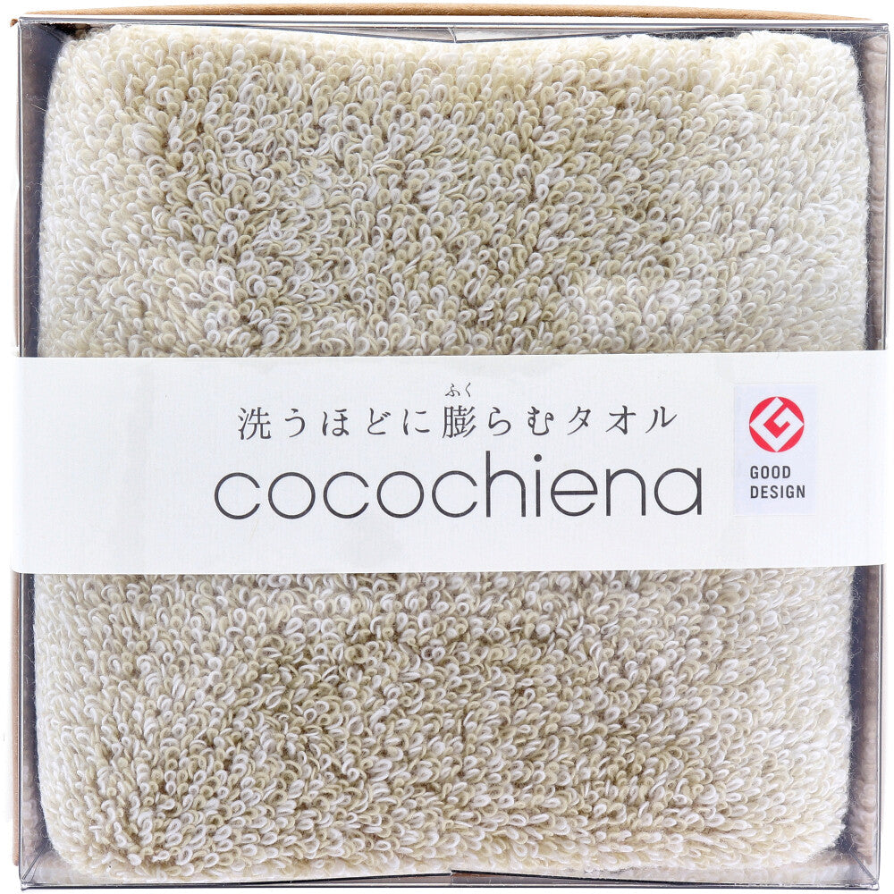 cocochiena (코코 치에나) 코코 큐브 페이스 타올 약 34 × 80cm 아이보리 CE-871 1 장 입 1 개