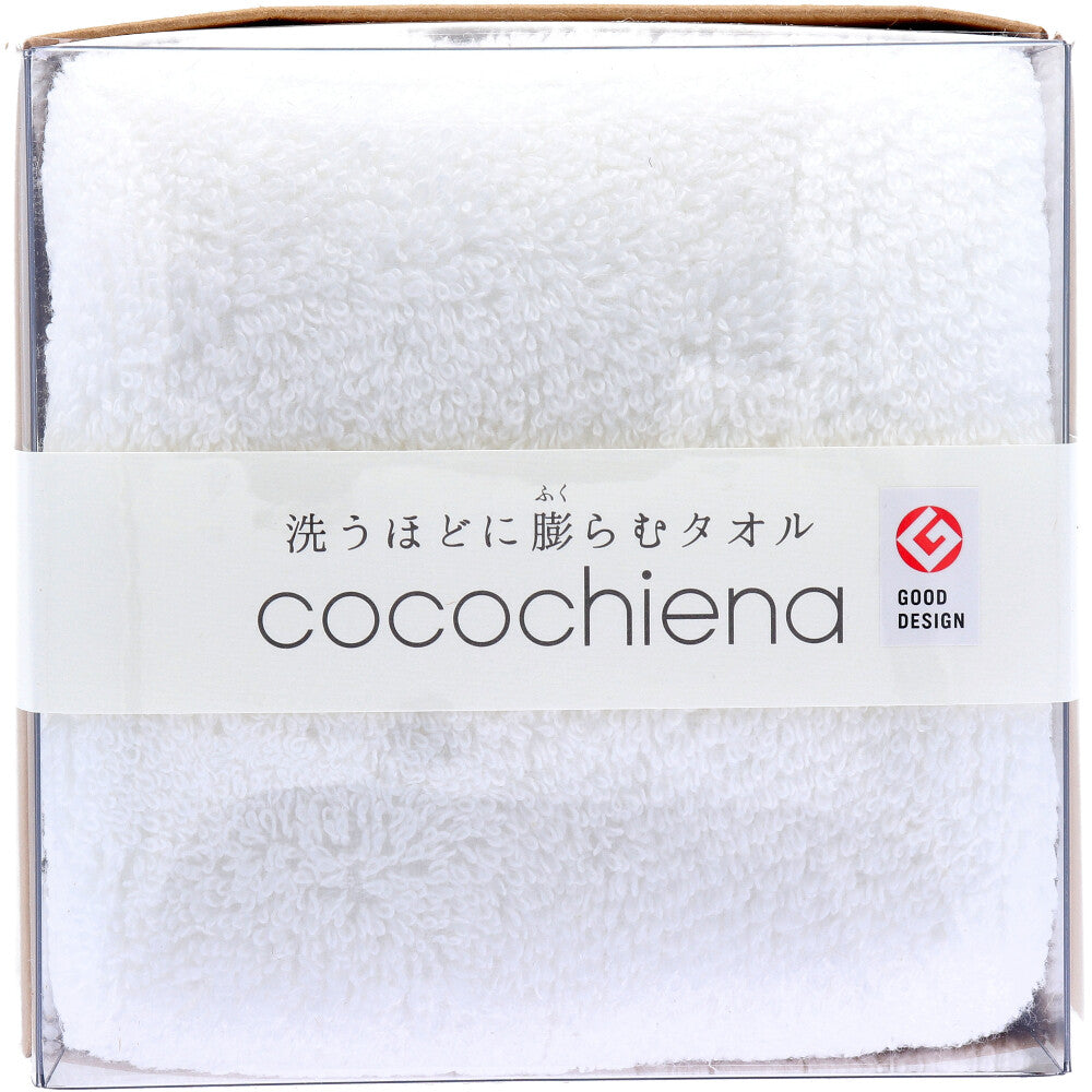 Cocochiena Coco Cube Face Towel, Approx. 34 x 80 cm, White, CE-871, 1 Piece, 1 pc