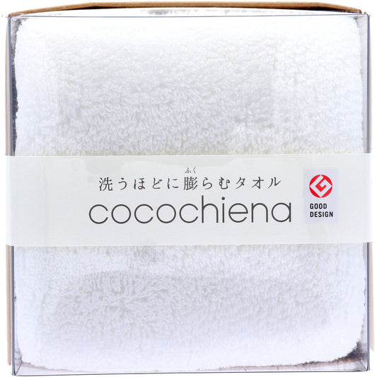 Cocochiena Coco Cube Face Towel, Approx. 34 x 80 cm, White, CE-871, 1 Piece, 1 pc