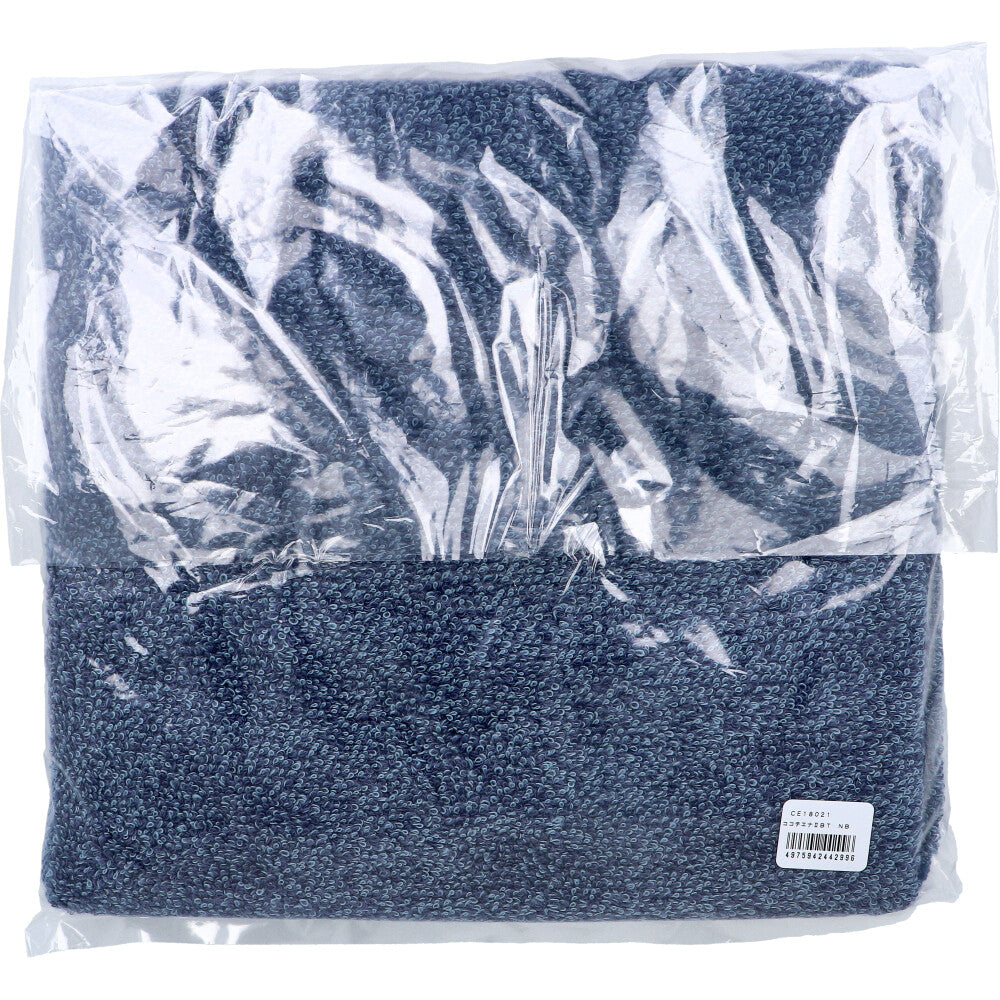 [Special price until November 26th] cocochiena2 Bath towel, approx. 60 x 120 cm, navy blue, CE18021, 1 piece, 1 item
