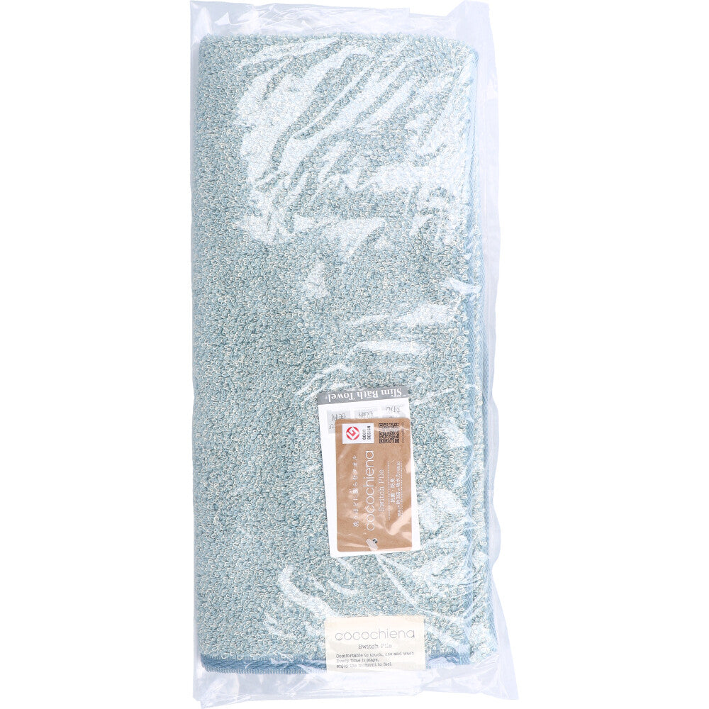 [Special price until November 26th] cocochiena2 Slim Bath Towel Approx. 34 x 120 cm Blue CE10021 1 piece 1 item