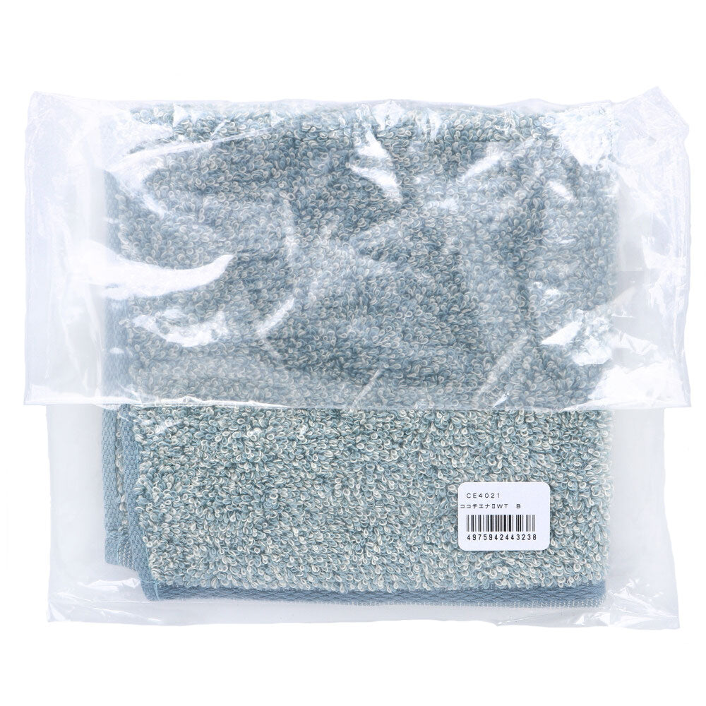 [11月26日まで特価]cocochiena2(ココチエナ2) ウォッシュタオル 約34×35cm ブルー CE4021 1枚入 1 個