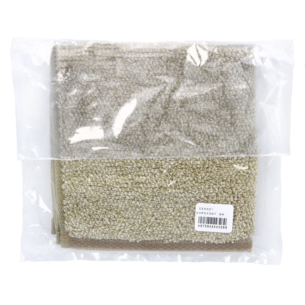 [11月26日まで特価]cocochiena2(ココチエナ2) ウォッシュタオル 約34×35cm グリーン CE4021 1枚入 1 個
