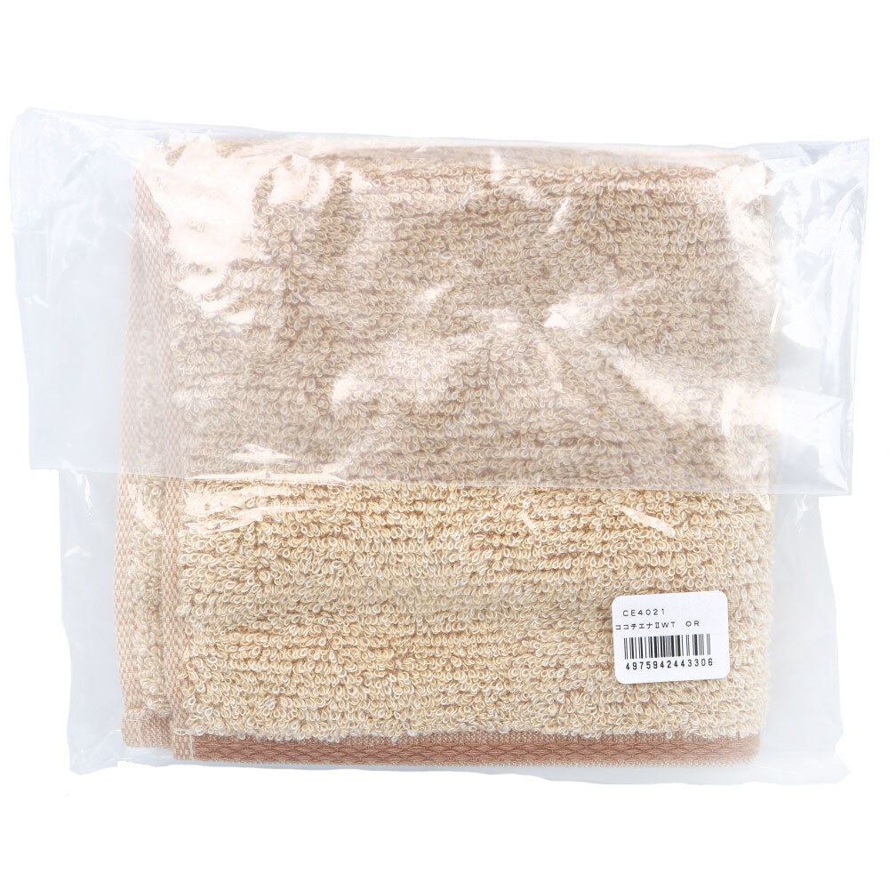 [11月26日まで特価]cocochiena2(ココチエナ2) ウォッシュタオル 約34×35cm オレンジ CE4021 1枚入 1 個