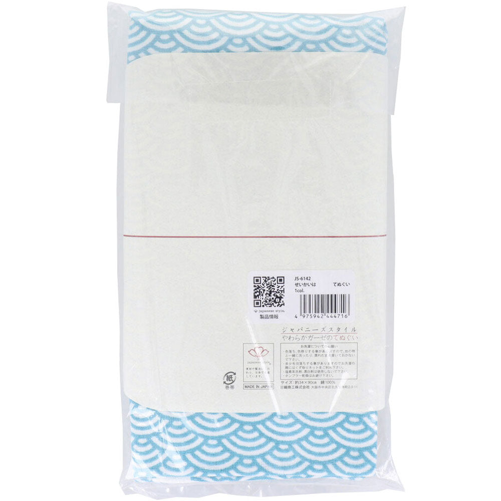 재패니즈 스타일 소문 부드러운 거즈의 테누구이 세이카이 약 34×90 cm JS-6142 1장입 1개