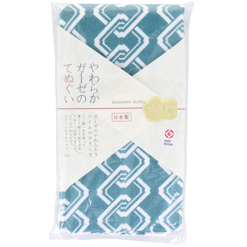 ジャパニーズスタイル 小紋 やわらかガーゼのてぬぐい よしわらつなぎ 約34×90cm JS-6145 1枚入 1 個