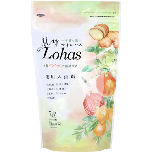 Medicinal bath salts, herbal bath, Mylohas, tea bag type, 25g x 7 sachets, 1 piece