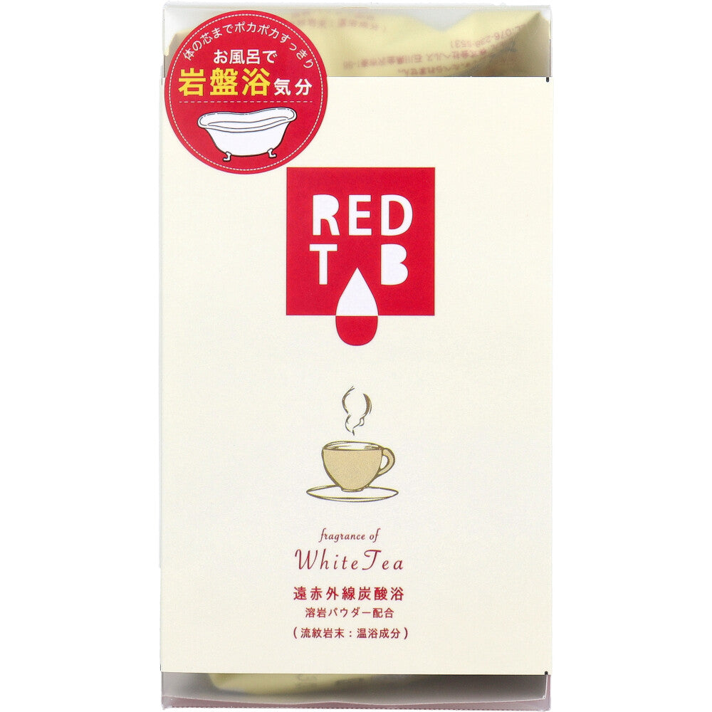 遠赤外線炭酸浴 REDTAB 溶岩パウダー配合 ホワイトティーの香り 50g×6錠入 1 個