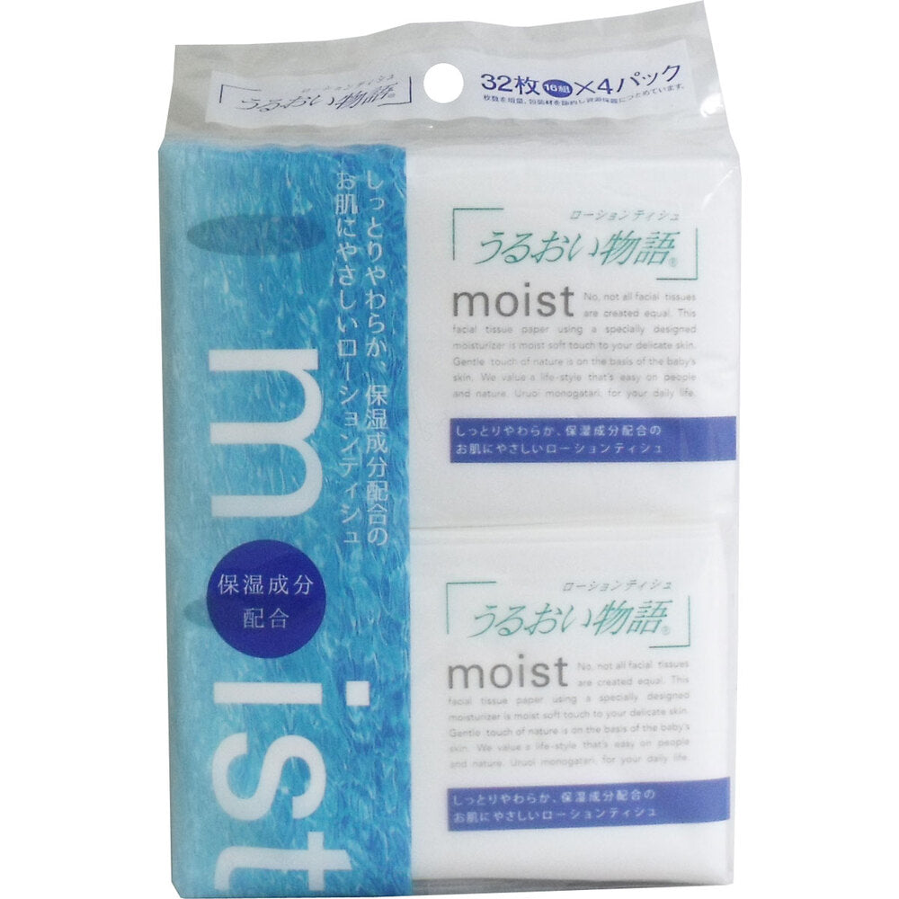 Lotion Tissue Moisture Story 32 sheets (16 pairs) x 4 pieces 1 piece
