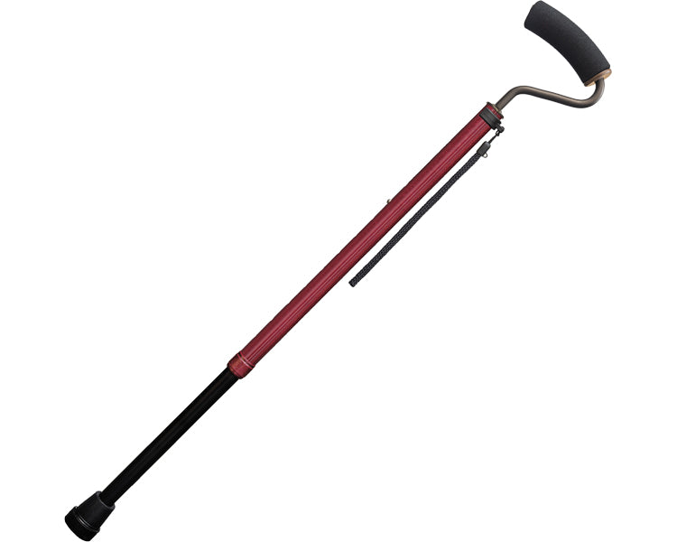 Palm-fitting walking stick, extendable / WB5245 Wine red 1 piece