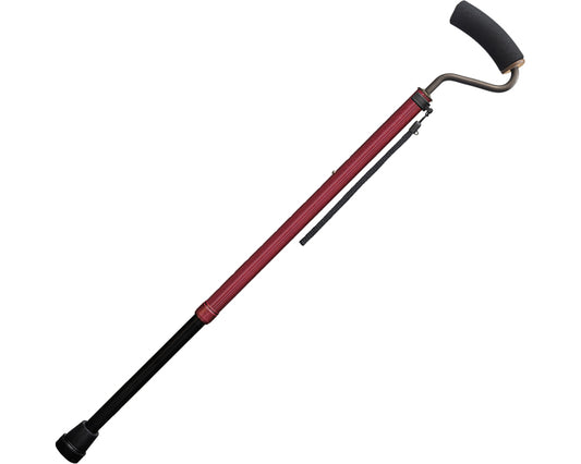 Palm-fitting walking stick, extendable / WB5245 Wine red 1 piece