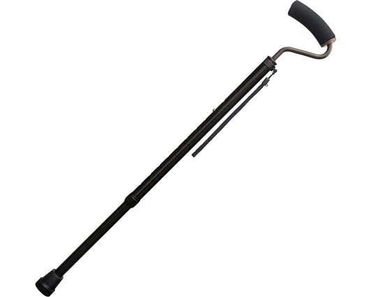 Palm-fitting walking stick, extendable / WB5246 Black 1 piece